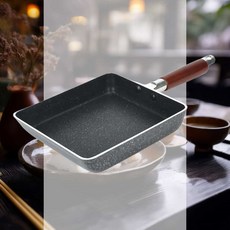 사각 후라이팬 멀티 볶음 달걀말이 토스트 식빵 생선, 스마일 사각후라이팬(TK)-중