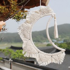 핸드메이드 하프문 마크라메, 아이보리
