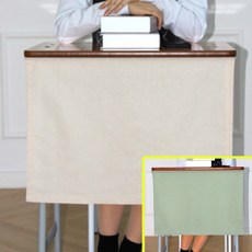 학교 책상 앞쪽 전면 하단부 가리개 커튼 데스크 가림막 치마 다리 학원 천 안보이게 하부 밑 아래 붙이는, 1개, 멜란지그레이 전면(65x45)