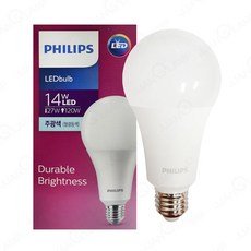 필립스 LED 메가브라이트 벌브 14W E26 주광색 램프, 1개