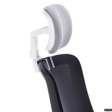 목받침대 사무용 리클라이너 머리받침 탈부착 헤드레스트, 1개, 스타일 C 실버그레이 화이트프레임