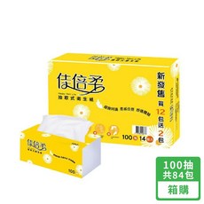 【佳倍柔】抽取式衛生紙100抽 14包x6串, 1個