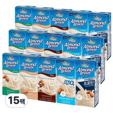 [똑똑]아몬드브리즈 5종 3개씩 (총15개) 아몬드브리즈 오리지널3+오트3+초콜릿3+언스위트3+프로틴3