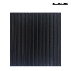 골판 고무판 10t 300X300 진동 충격 흡수 골고무판 미끄럼방지, 검정, 1개