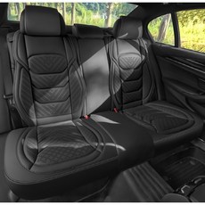 이엠비 차량용 통풍시트커버 교체 보호매트 풀세트, 1세트, 모노블랙 뒷좌석