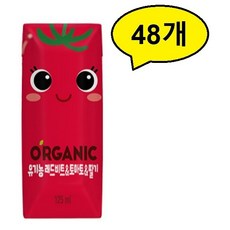 크니쁘니 오가닉 레드비트 & 토마토 & 딸기 주스, 125ml, 48개