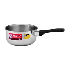 ZEBRA 304不鏽鋼 雪平鍋 18cm 單柄湯鍋 料理鍋 牛奶鍋, 1個, 斑馬牌雪平鍋18CM
