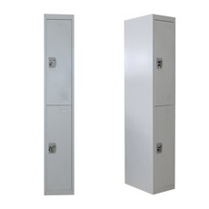 나인홈 철제 2단 락커 사무용 사물함 캐비넷, 그레이