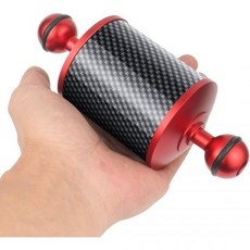 BGNing 업그레이드 60mm 카본 파이버 플로트 부력 아쿠아틱 암 5 8 10 12인치 카메라 트레이 다이빙용 듀얼 볼 플로팅 8인치 믹스 그레이 레드, 8inch Red, 1개