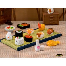 隨草憶境 （15款）迷你仿真日式壽司天婦羅秋刀魚拉麵鰻魚飯鯛魚燒玉子燒食玩娃娃屋微縮微景觀樹脂, 1個, 3號秋刀魚