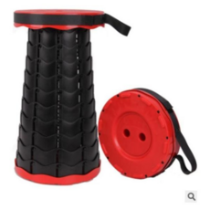 낚시 접의식의자 원형 캠핑용품 아웃도어 휴대용 59000EA 1EA, 레드-블랙