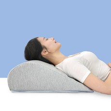 (상체세우는 베개) 허리쿠션 역류방지 역류베개 식도염 베개 자세교정 요추 허리 역류 쿠션, 그레이, 1개