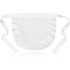 트링크리티 코스프레 허리 에이프런 화이트 퍼프 타이트 코스튬 하프 파티 드레스 액세서리 주방 여성 여성을 위한 메이드 선호