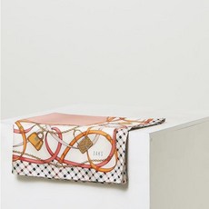 닥스 DAKS DCSC1F142 [SILK100%] 실크 핑크 체인 패턴 스퀘어 스카프