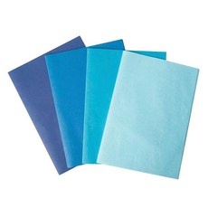 UNIQOOO 500장 그린 티슈 페이퍼 벌크 5가지 색상 페이퍼 선물 가방 포장 용품 공예 파티 장식 아트 프로젝트용 50.8 x 35.6cm(20 14인치), 블루(120팩)