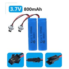 장난감 자동차 충전기 리튬배터리 18650 14500 7.4v 시뮬레이션 배터리 리모컨, 1개, 3. 3.7V 14500 배터리 SM - 2P 2칸