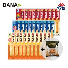 [DANA] 대림선 인기핫바 3종세트 총 30팩 (매콤즐겨바+해물즐겨바+새참바) / 찰보리건빵 1개 증정, 70g, 30개