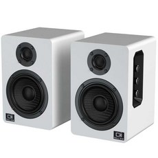 컴퓨터 PC 모니터 게이밍(화이트)을 위한 DSP 블루투스 5.3 24비트 옵티컬 USB-C AUX 실크돔 트위터 카본파이버 우퍼가 탑재된 IBAL/BOX 하모니, White