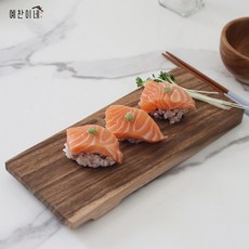 웨루 원목 스시 도마 일식 초밥 오마카세 나무 우드 서빙 보드 소, 01_미니초밥(원형)