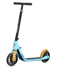dodoto 兒童滑板車 腳踏式代步車 高度可調 可折疊, 天青色, 1個
