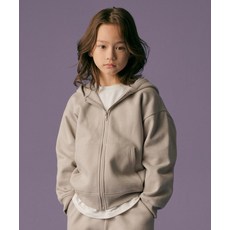 무신사 스탠다드 MUSINSA STANDARD KIDS 기모 오버사이즈 후디드 스웨트 집업 [더스티 베이지] MKBTKAZ03-UI 379645
