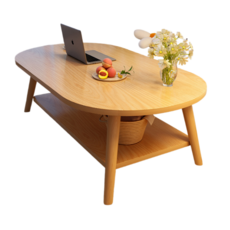 몬테리아 거실 테이블 간이 우드 2단 거실테이블 소파테이블 G518062, 노란색1000x500