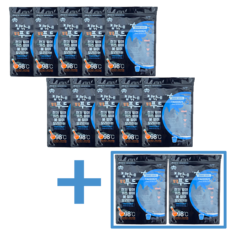 더큰별 전투식량 대봉투 파우치 10+2매 발열도시락 워킹쿡 발열팩 전용 외피, 12개, 2L