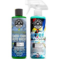 케미컬 가이즈 CWS 110M 세차 스타터 번들 - 하니듀 스노우 폼 비누 128온스 1갤런 향 그린 샤닐 워시 미트 2개 품목 자동차 트럭 SUV RV 등에 사용 가능, SOAP + After Wash, 16 oz