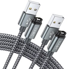 IIABC Garmin 워치와 호환되는 충전기 케이블 2팩 1m(3.3피트) USB 케이블 데이터 전송 Fenix 5 5S Plus 6 6S 6X Pro 7 7S 7X Fo, 가민 워치와 호환되는 충전기 케이블, 2팩 3.3FT