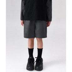 MUSINSA STANDARD KIDS 베이식 스웨트 쇼츠 [다크 그레이] 417269