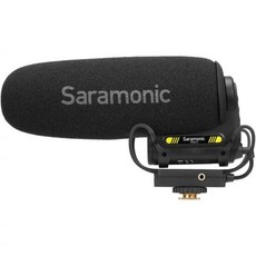 사라모닉 Vmic5 | 2단 게인 150Hz 고역 통과 필터 헤드폰 출력 및 150시간 리튬 이온 배터리가 장착된 전문가용 카메라 슈퍼카디오이드 샷건 마이크