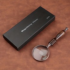 클래식 금속 휴대용 10배 독서 돋보기, 1개
