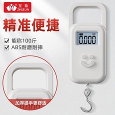 手提秤 吊秤 迷你電子秤 掛秤 吊勾秤 買菜釣魚秤 便攜式手提秤 行李秤 便攜電子秤充電手提秤迷你行李快遞稱重小吊鈎電子, 1個, 至臻白可秤1兩-99斤,至尊首發-type-c充電手提秤