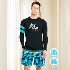 베이직엘르 남성인 나그랑 래쉬가드 비치반바지 세트 BEMW907K 2885128