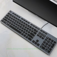 Dell KB212 B KB4021 SK 8120 데스크탑 컴퓨터 비즈니스 PC 올인원 키보드 커버 보호기 필름, 01 Black, 1개