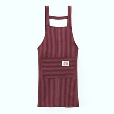 hyg H형 줄무늬 면앞치마 레드 기본 주머니 앞치마 포켓 겉치마 줄무늬 조리복