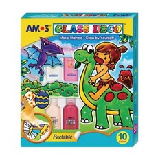 AMOS 阿摩斯 韓國原裝 10色 22ML 玻璃彩繪膠組 安全無毒 色彩鮮明 輕鬆創作獨特玻璃藝術品, 1個