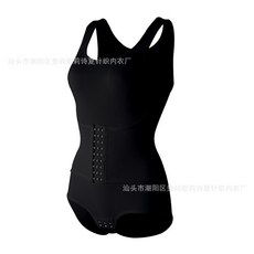 歐碼連身塑身衣 美體塑形 三角排扣 束身緊身束腹 無縫瘦身衣