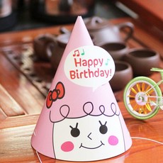 고깔모자 소녀 캐릭터 생일파티모자 yss+3152CZ
