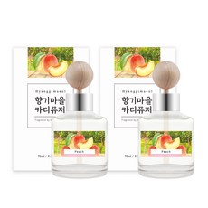 향기마을 카 디퓨저 70ml, 복숭아, 2개