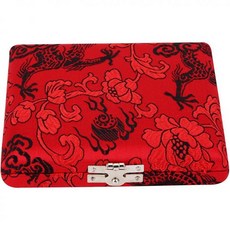 오보에 리드 통기성 구멍 컴팩트 경량 슬롯 디자인빨간색을 위한 우메파 나무 실크 천 커버 케이스 홀더 보관함, Red, 1개