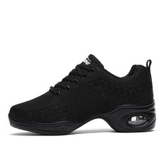 에어 메쉬 라인댄스화 재즈화 줌바 스포츠댄스화 연습용 신발, A. 검은색, G. 40, H. 41, 1개