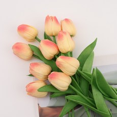 아트오브십 인테리어 튤립 조화 10P 9색상 홈인테리어, 10개, 복숭아