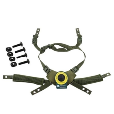 戰術頭盔內襯組 - 軍綠色海綿內襯，舒適透氣，可拆卸調整，適用多種頭盔, 軍綠色懸掛帶, 1個