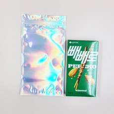 식품 지퍼백 봉투 홀로그램 포장 13x24cm 투명