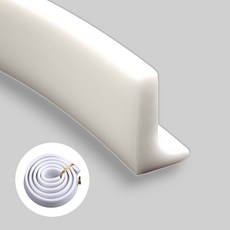 L자 물막이 실리콘 몰딩 물넘침 방지 베란다 욕실 난간 물받이, 화이트 2M, 1개