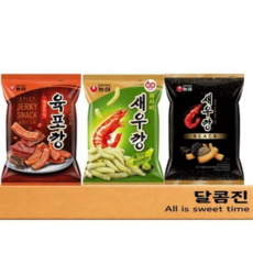 [달콤진] 농심 육포깡 + 와사비새우깡 + 새우깡블랙, 232g, 2세트