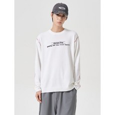 [국내매장정품] 에잇세컨즈 8SECONDS 사시배색 레터링 니트 아이보리 214951AY10 147369, XL