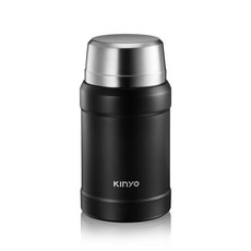 KINYO 316不鏽鋼真空燜燒罐 KIM-48 保溫食物罐, 黑色, 1個, 800ml