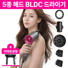 [5종 노즐] 독일 초강력 BLDC 헤어 드라이기 헤어 드라이어, 그레이, 헤어드라이어